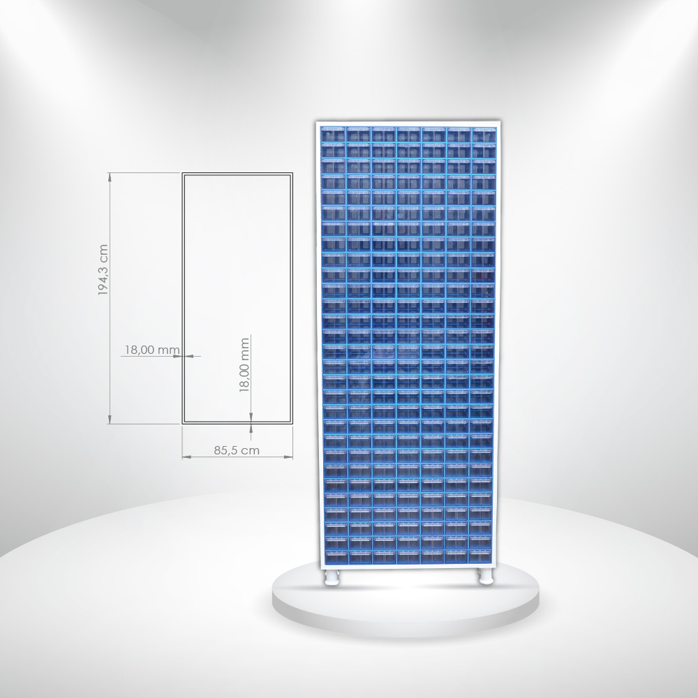 Ahşap Dolap 203 Göz 105 Lık Çekmeceli - 