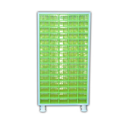 Ahşap Dolap 75 Göz 105 Lık Sarı Çekmeceli - 