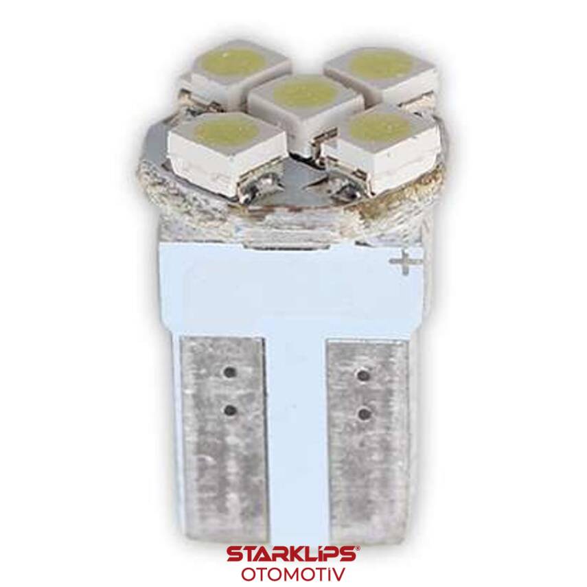 Ampul Dipsiz 5LED Beyaz Işık 12V - 1