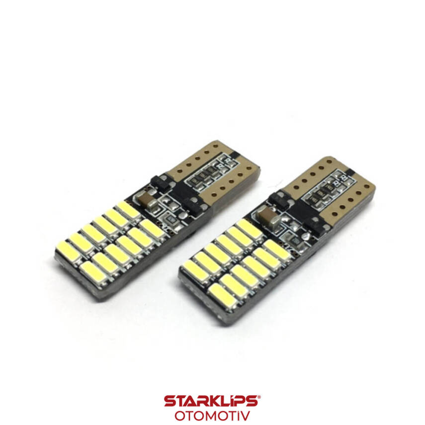 Ampul Dipsiz Beyaz T10 24 LED 12V Canbus - 1