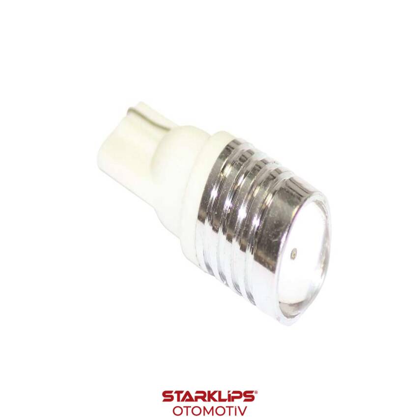 Ampul Dipsiz LED 12V Dc 1LED 5W Mercekli Beyaz - 1