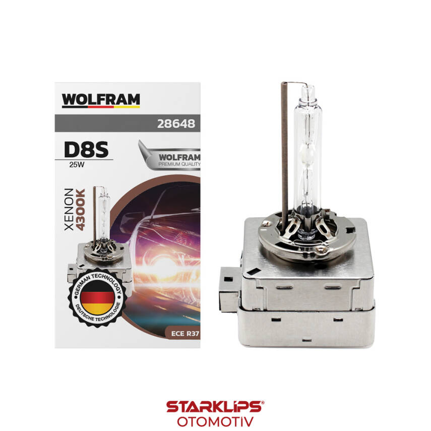 Ampul Far D8S 12v 35w Ultraviolet Mavi 4300K Wolfram (Sipariş Üzerine) - 1