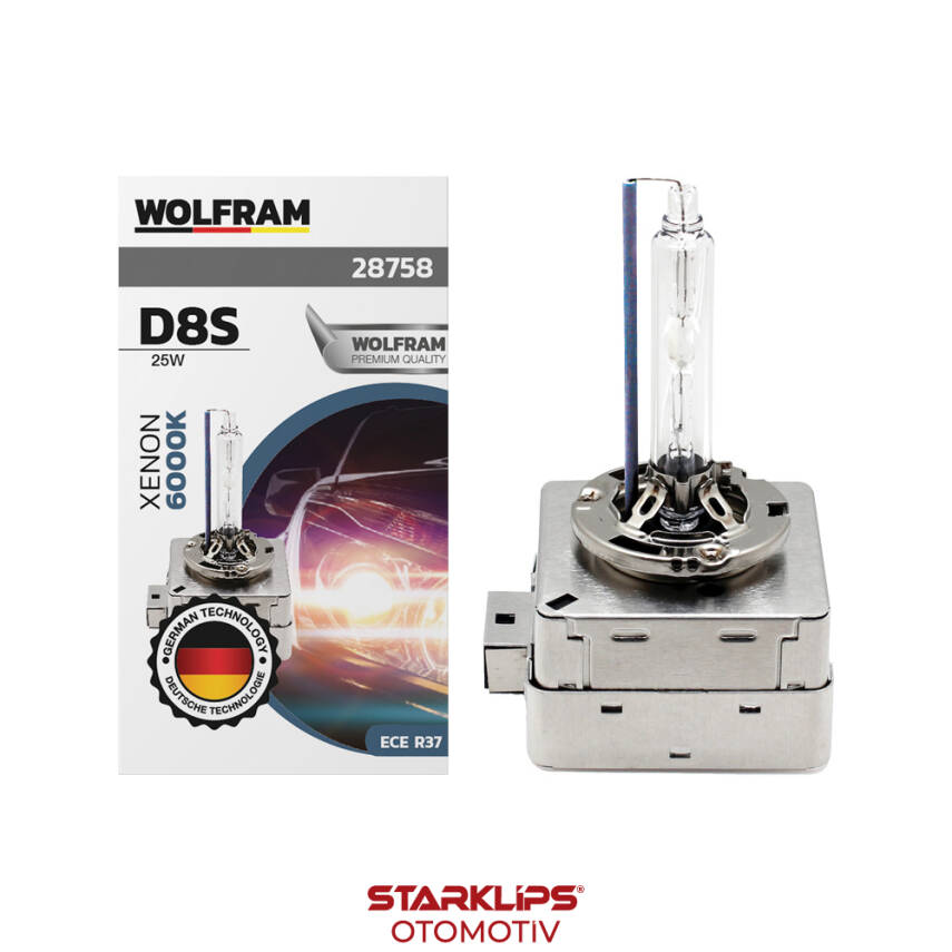 Ampul Far D8S 12v 35w Ultraviolet Mavi 6000K Wolfram (Sipariş Üzerine) - 1