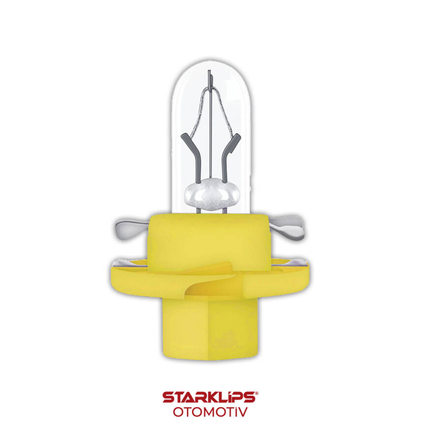 Ampul Gösterge MFX6 12V 1,5W Duylu Sarı Wolfram - 1