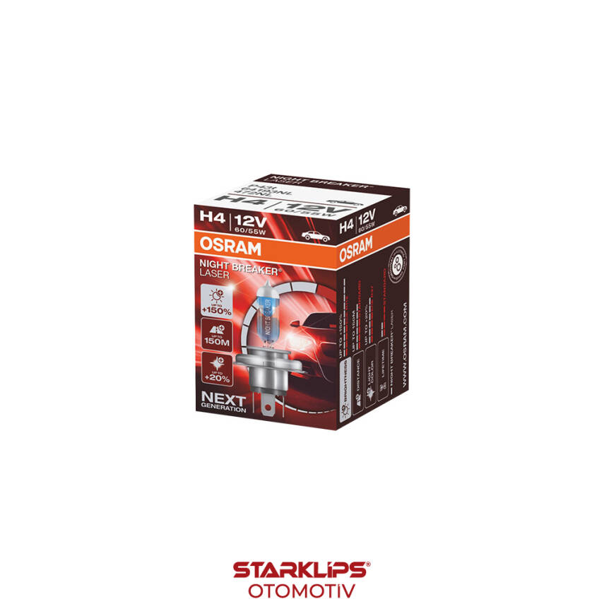 Ampul H4 12V %150 Fazla Işık Osram 64193 NL - 1