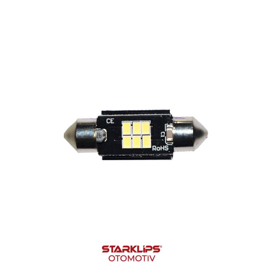 Ampul Sofit LED 6 LED Beyaz 12V 36Mm Can Bus - 1