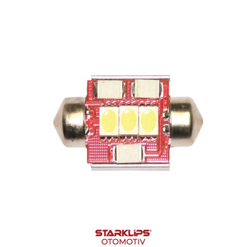 Ampul Sofit LED Beyaz 12V 3 LED 39Mm Can Bus - 1