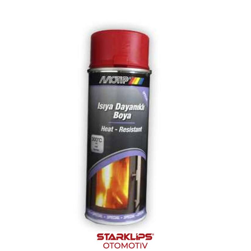 Boya Isıya Dayanıklı Kırmızı 300C 400Ml Motip - 1