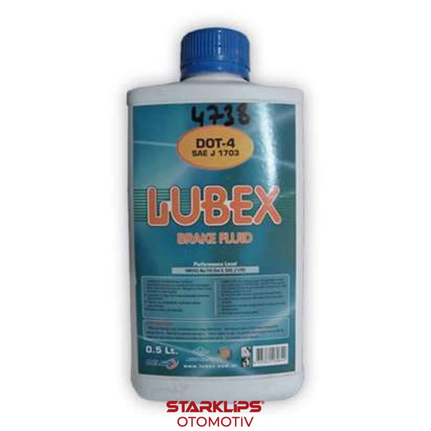Brake Fluid ( Fren Didroliik Yağı ) 0,5Lt Dot 4 Lubex - 1