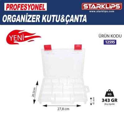 Çanta Plastik Organizer 16 Bölmeli 278*203*41 (mm) - 