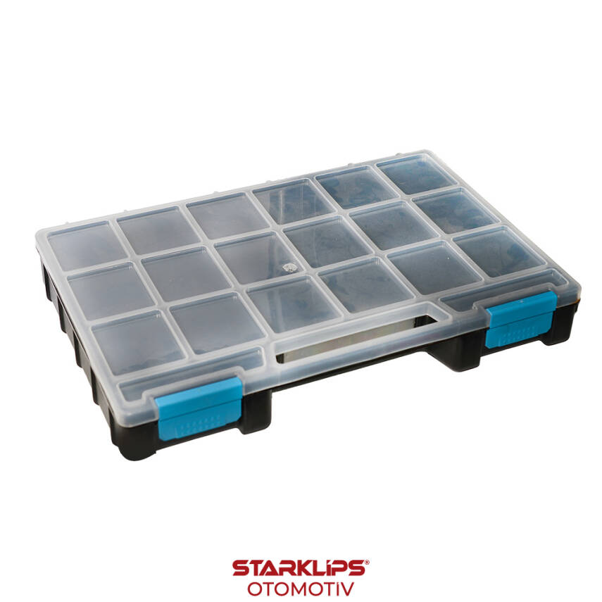 Çanta Plastik Organizer 20 Sabit bölmeli Siyah 42x29,5x6 - 1