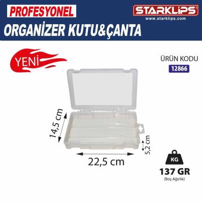 Çanta Plastik Organizer Tek Bölmeli (22,5*14,5*3,5) - 