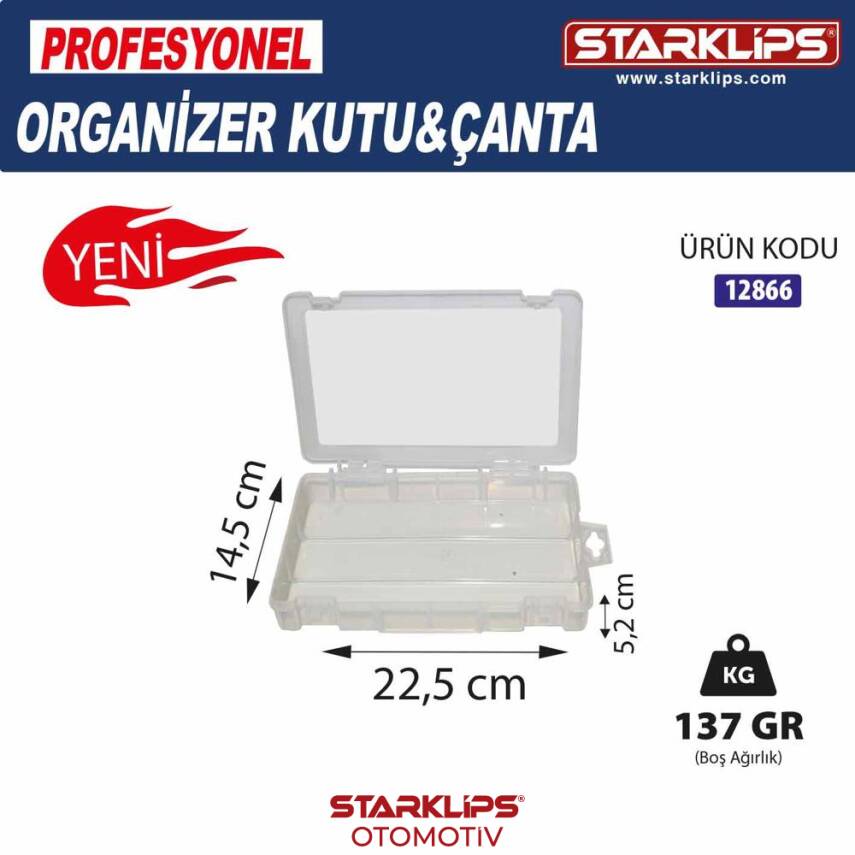 Çanta Plastik Organizer Tek Bölmeli (22,5*14,5*3,5) - 1