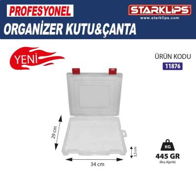 Çanta Plastik Organizer Tek Bölmeli 34x29x3,5 cm - 