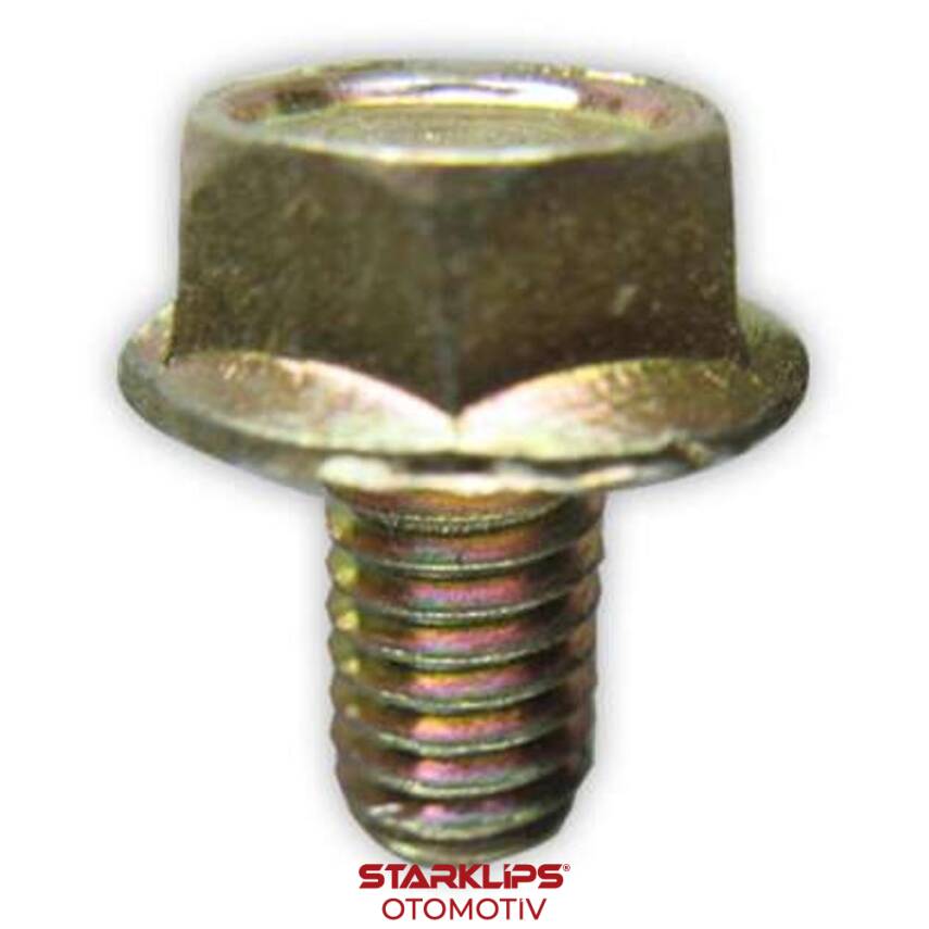 Civata Flanşlı Beyaz M5X10 DIN 6921 - 1