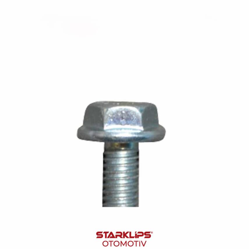 Civata Flanşlı Beyaz M6X30 DIN 6921 - 1