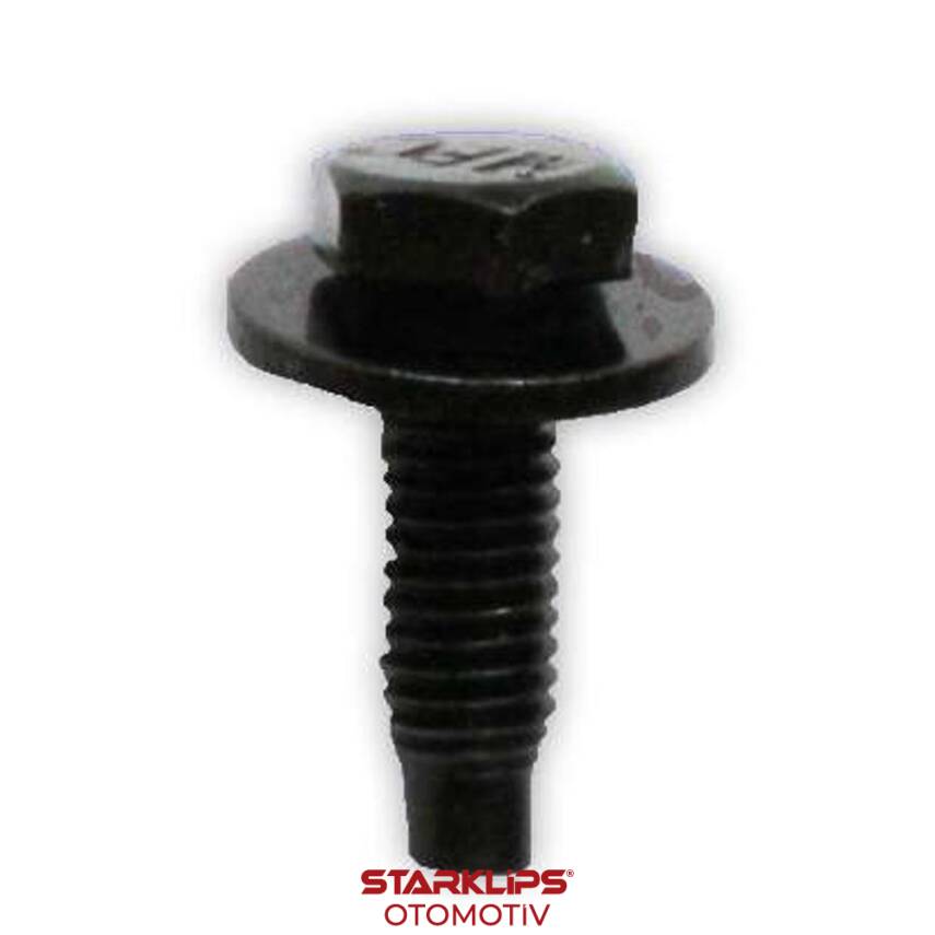 Civata Oynar Pullu Siyah M6X20mm 01508213 Audi VW Seat Peugeot 697404 - 1