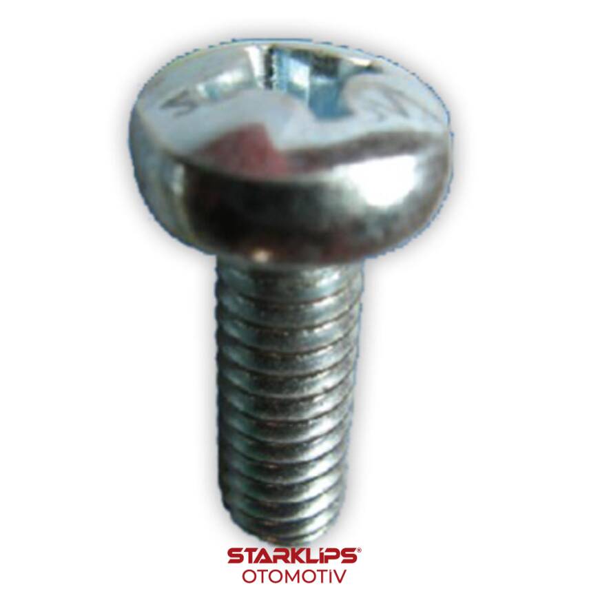 Civata Yıldız Silindir Başlı Beyaz M6X16 - 1