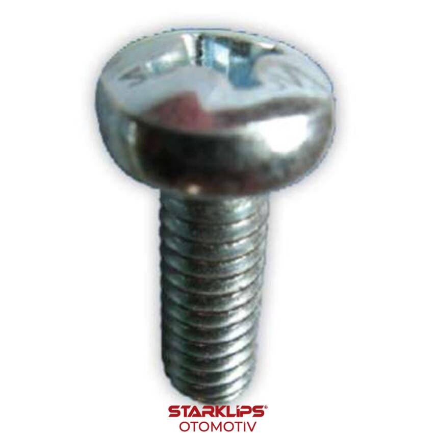 Civata Yıldız Silindir Başlı Beyaz M6X45 - 1