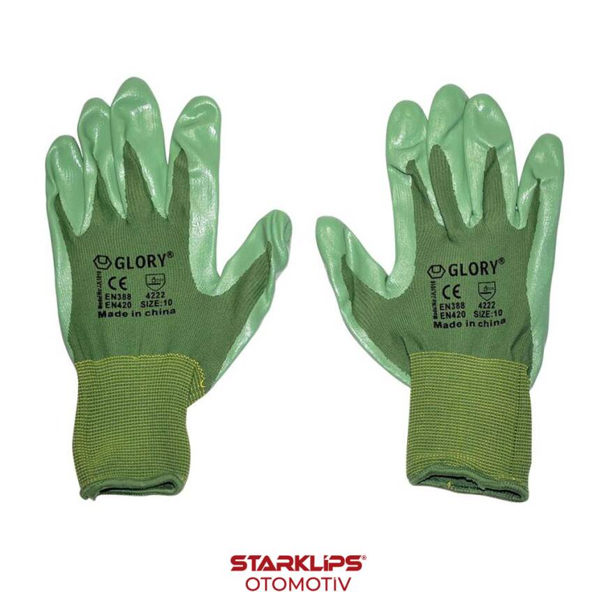 Eldiven Nitril (Tiner İçin) No.10 Yeşil/120 - 1