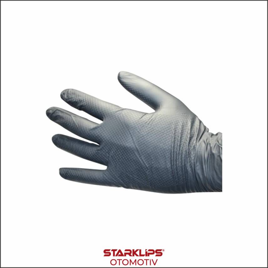 Eldiven Nitril Yüksek Dayanıklı Siyah No.9/50AD - 1