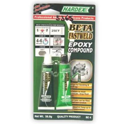 Epoxy Hızlı Metal Yapıştırıcı Kürlü 4-6 Dakika Beta 2X28,4Gr Hardex BE 4 - Hardex