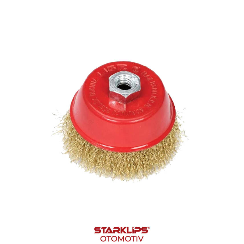 Fırça Tel Vidalı Çanak Dalga 65 mm - 1