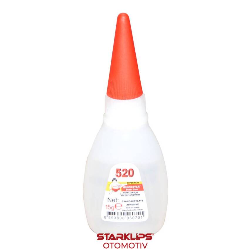 Genel Amaçlı Hızlı Yapıştırıcı 15Gr Quickstar Super Glue 520 - 1