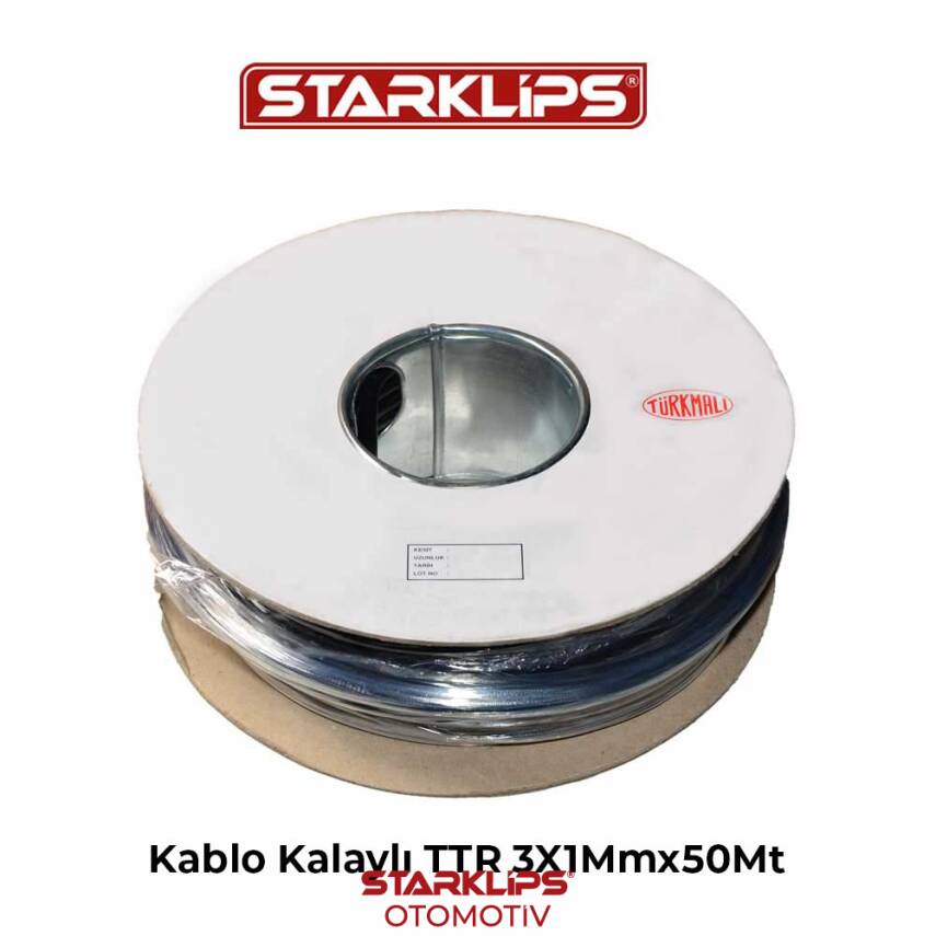 Kablo Kalaylı TTR 3X1mmx50Mt Erm - 1