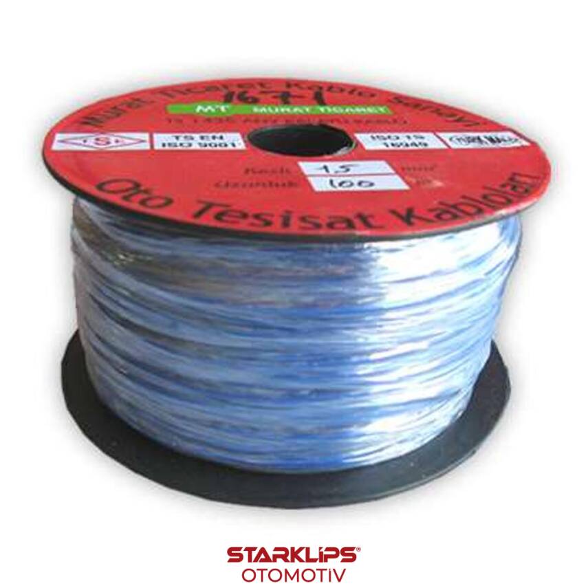 Kablo Kalaysız Çiftli 2X2 5mmx100Mt Hoparlör Kablosu Erm - 1