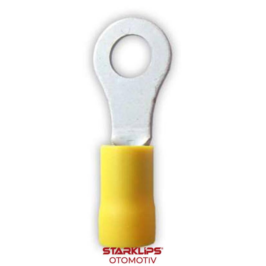 Kablo Ucu İzoleli Yuvarlak Sarı 4,0-6,0 / 6mm - 1