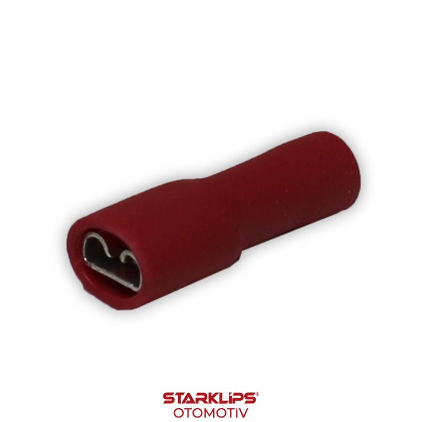 Kablo Ucu Tam İzoleli Dişi Kırmızı 0,5-1,5 / 4,8mm - 1