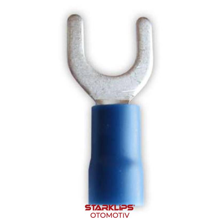 Kablo Ucu Yarı İzoleli Ay Tip Mavi-1,5-2,5 / M6 - 1