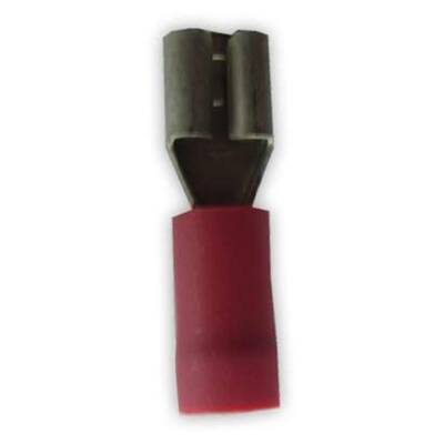 Kablo Ucu Yarı İzoleli Dişi Kırmızı 0,5X1,5 / 6,35 mm - Starklips