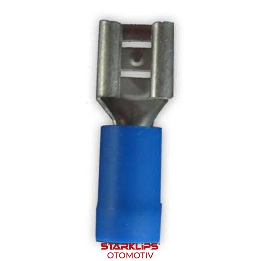 Kablo Ucu Yarı İzoleli Dişi Mavi 1,5X2,5 / 6,35 mm - 1