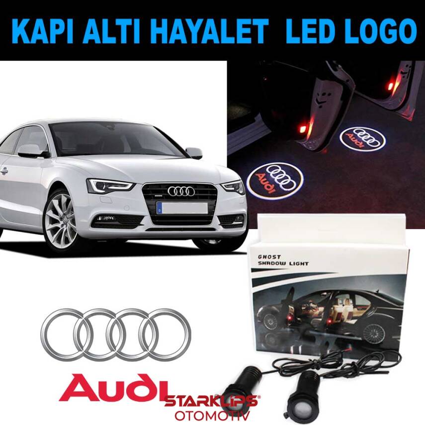 Kapı Altı 3D Hayalet LED Logo Audi - 1