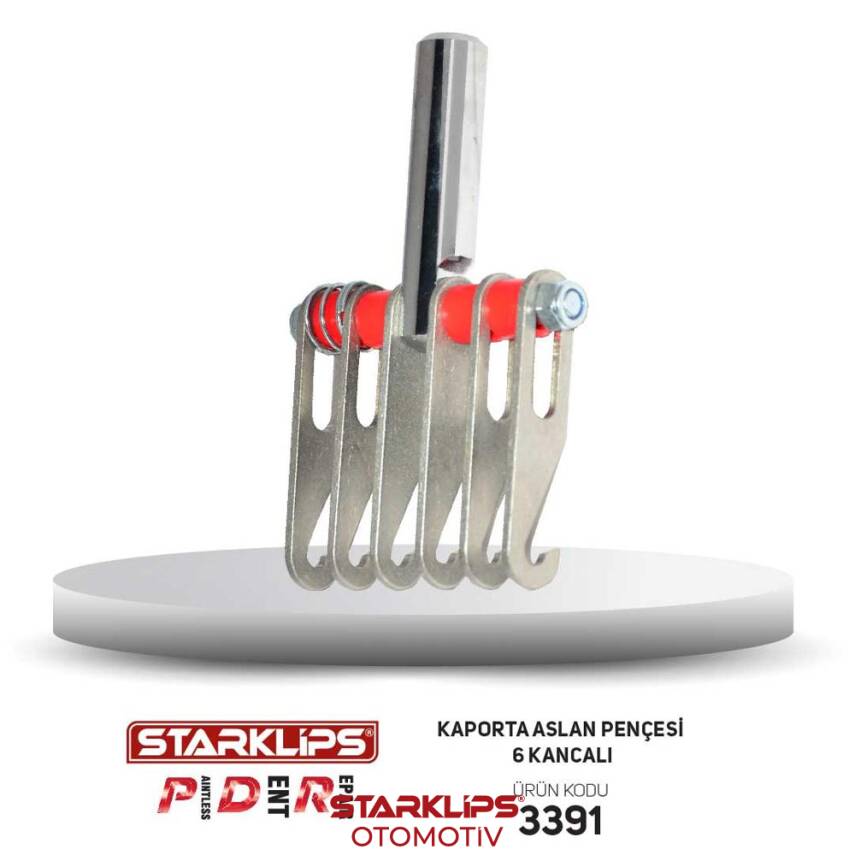 Kaporta Aslan Pençesi 6 Kancalı Çift Yönlü - 1