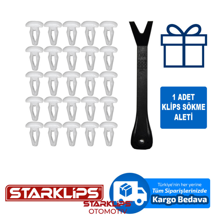 Klips Beyaz Universal 3,6X10Mm - 1