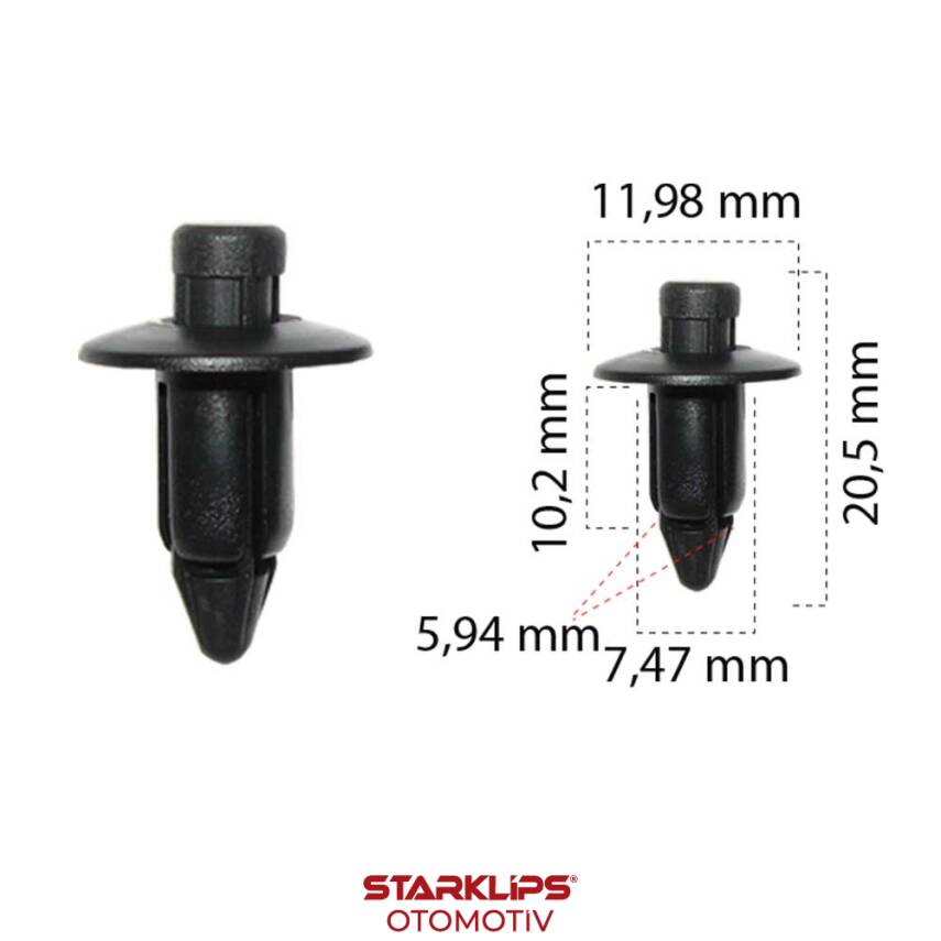 Klips Cam Izgara 5,94mm 66824-01G00 Nissan Motorsiklet Suzuki GSXR Hayabusa Bandit Yamaha YZF R1 R6 - 1