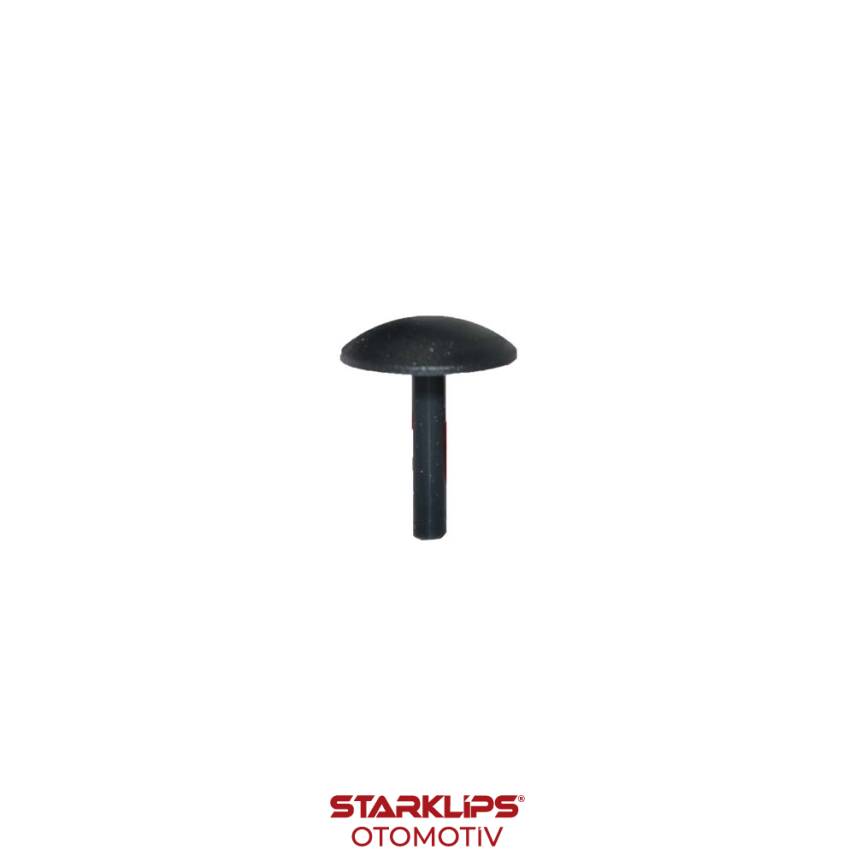 Klips Döşeme Dübel Siyah Renk Şapka Açık Gri 7,5x26x20mm - 1