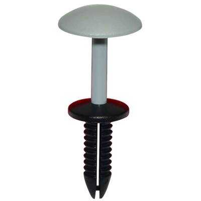 Klips Döşeme Dübel Siyah Renk Şapka Gri 7,5x26x20mm - 