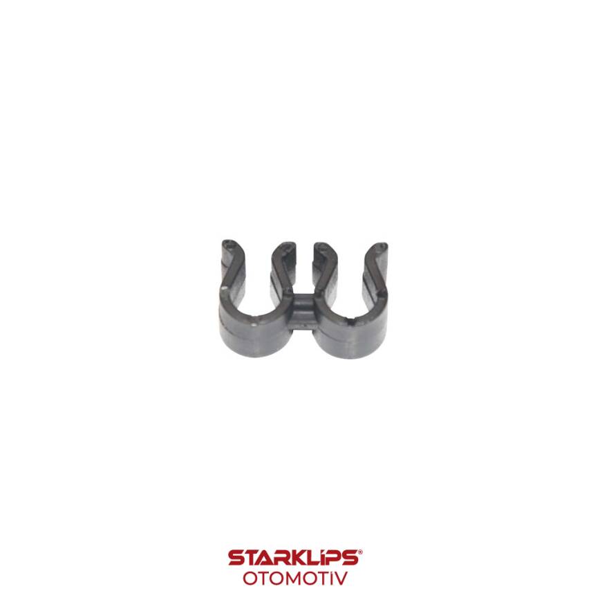 Klips Kablo Tutucu Çiftli Çap 2x6,5mm Siyah - 1