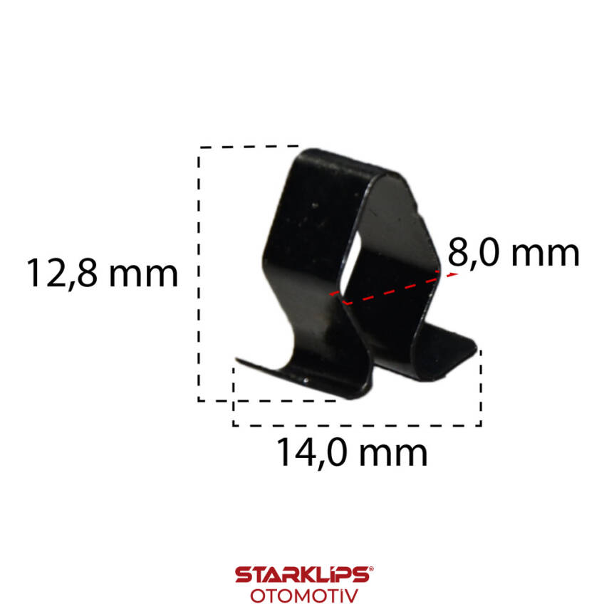 Klips Metal Arka Panel 8X13X14mm 7M3827649 VW Audi A6 - 1