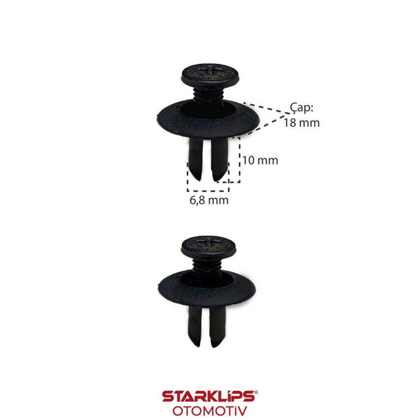 Klips Panjur 90931-0002 Subaru Kawasaki 92039-1256 09409-07312 Suzuki 09409-07312 Toyota 90467-07082 - 1