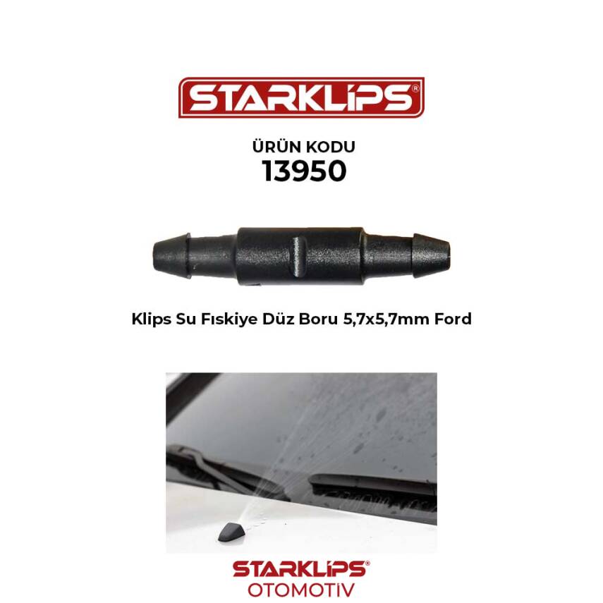 Klips Su Fıskiye Düz Boru 5,7x5,7mm 38mm Ford - 1