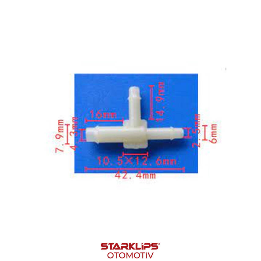 Klips Su Fıskiye T Tip 7,9x6x6mm 10003294 GM Chrysler - 1