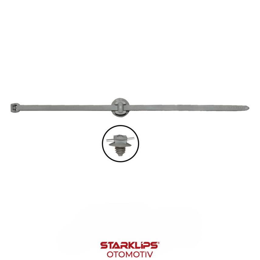 Klips Tesisat Kablo Bağı Gri 7,8mm 4,6X200mm 3W0971838 VW Audi Seat - 1