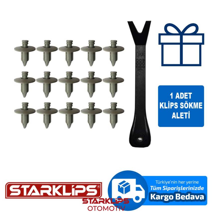 Klips Universal Japon Açık Gri Büyük Kafa - 1