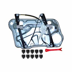 Komple Cam Krikosu Kızaklı Saclı Metal Ayaklı Ön R VW Golf 4 Bora 98-05 (Klips+Apartlı) 1J4837462 - 