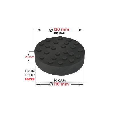 Lift Yuvarlak Ayak Takozu 120x110Mm - 